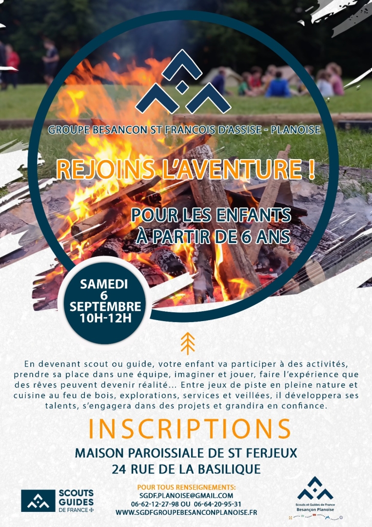 Inscription Scouts et Guide de France